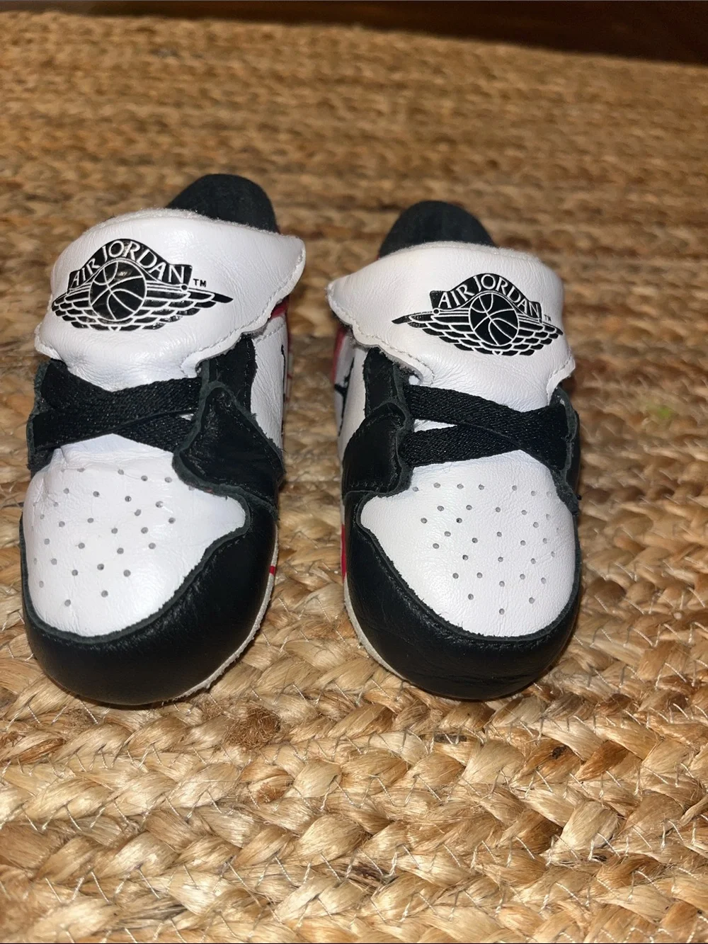 Air Jordan Infant 3c Sneakers in White, Black & Red Accent